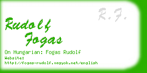 rudolf fogas business card